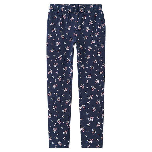 Mädchen Sweat-Leggings mit Blumen-Allover