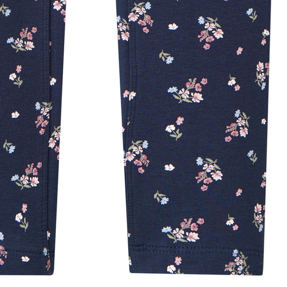 Mädchen Sweat-Leggings mit Blumen-Allover