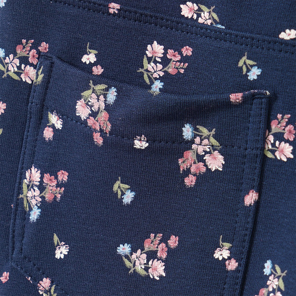 Mädchen Sweat-Leggings mit Blumen-Allover