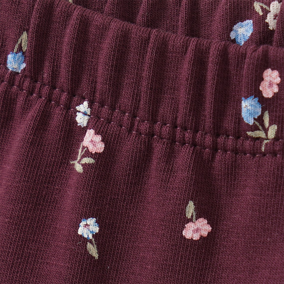 Mädchen Sweat-Leggings mit Blumen-Allover