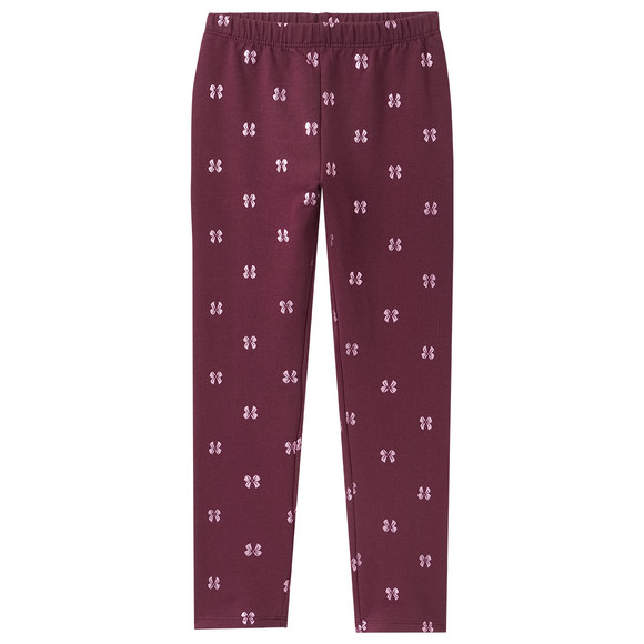 Mädchen Leggings mit Schleifen-Print
