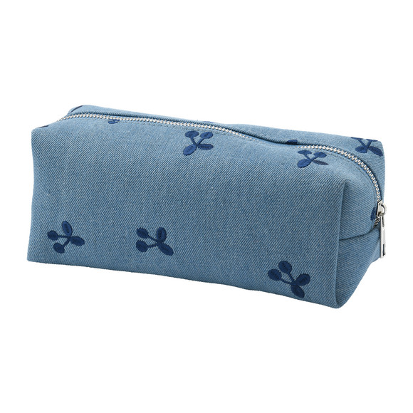 Damen Kosmetiktasche mit Allover-Stickerei
