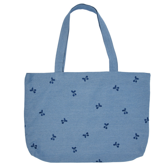 Dames-shopper met allover stiksel blauw
