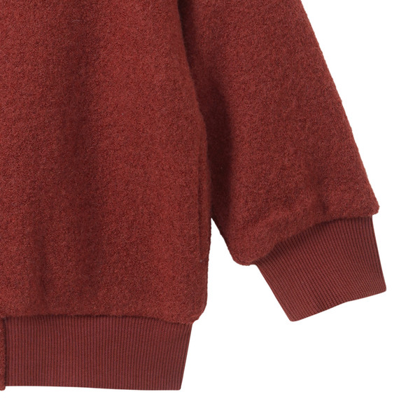 Baby Wollwalk-Blousonjacke mit Rippbündchen