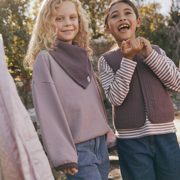 Mädchen Sweatshirt mit Streifen
