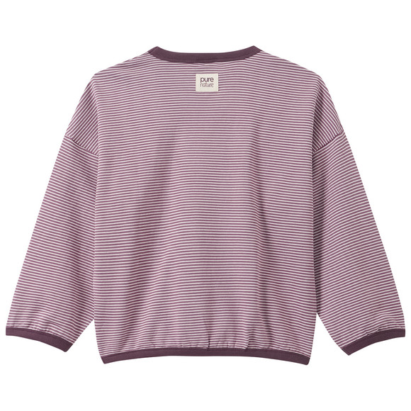 Mädchen Sweatshirt mit Streifen