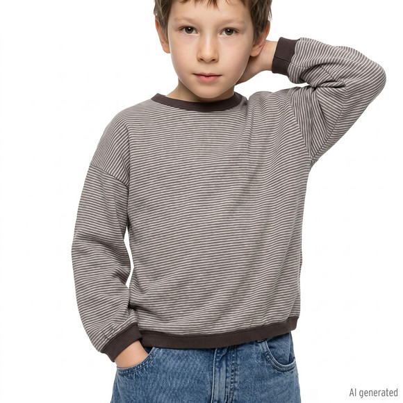 Kinder Sweatshirt mit Streifen