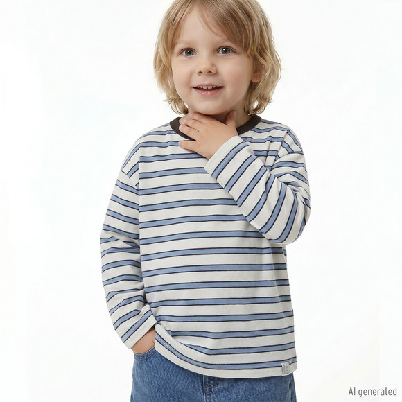 Jungen Langarmshirt mit Streifen