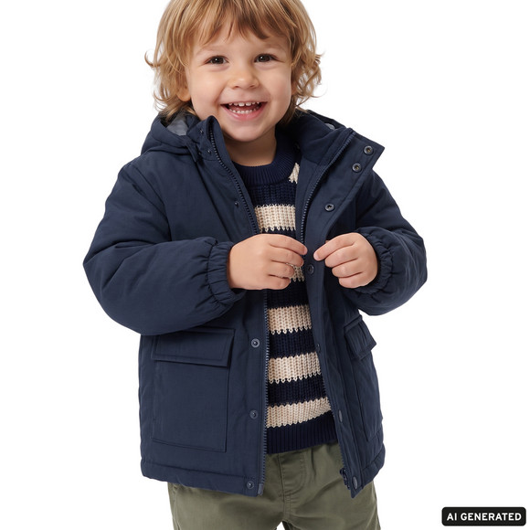 Jungen Winterjacke mit Pattentaschen