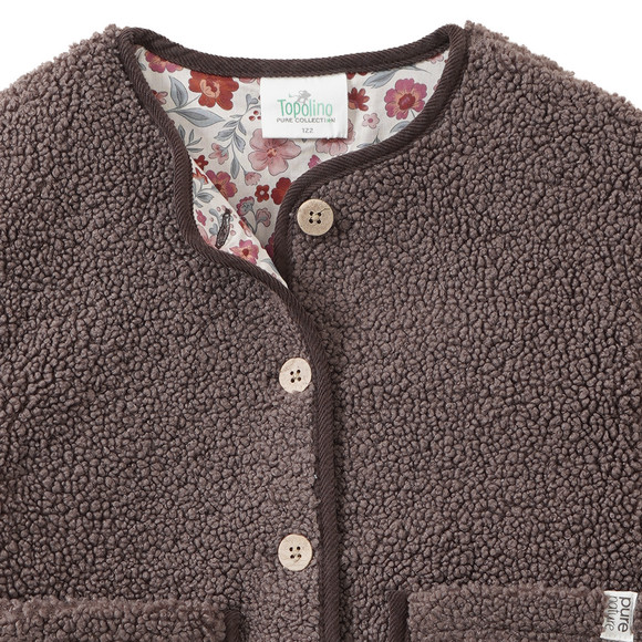Mädchen Teddyjacke mit abnehmbaren Ärmeln