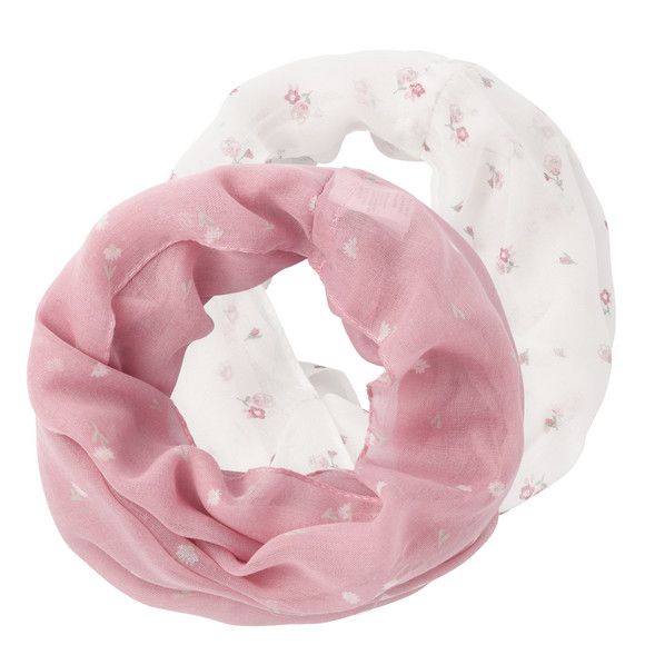 2 Mädchen Tücher mit Blumen-Muster