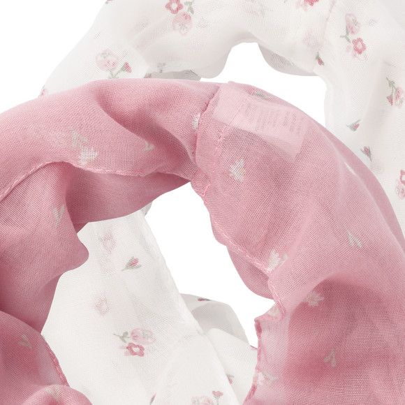 2 Mädchen Tücher mit Blumen-Muster