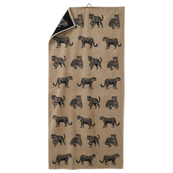 Duschtuch mit Leoparden-Motiv