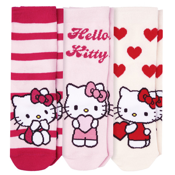 3 Paar Hello Kitty Socken im Set