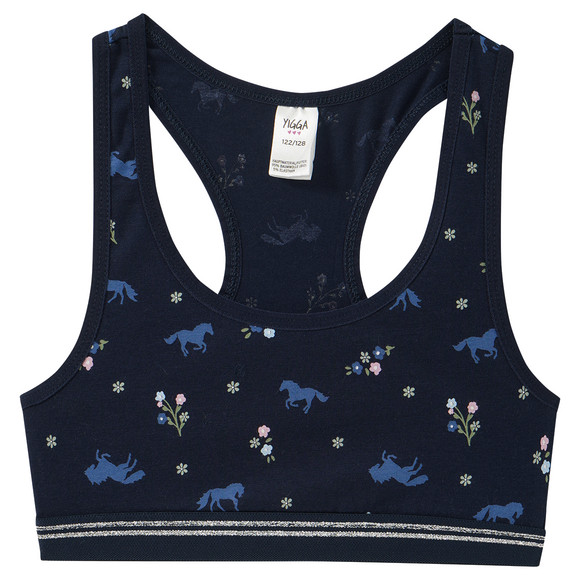 2 Mädchen Bustiers mit Pferde-Motiven