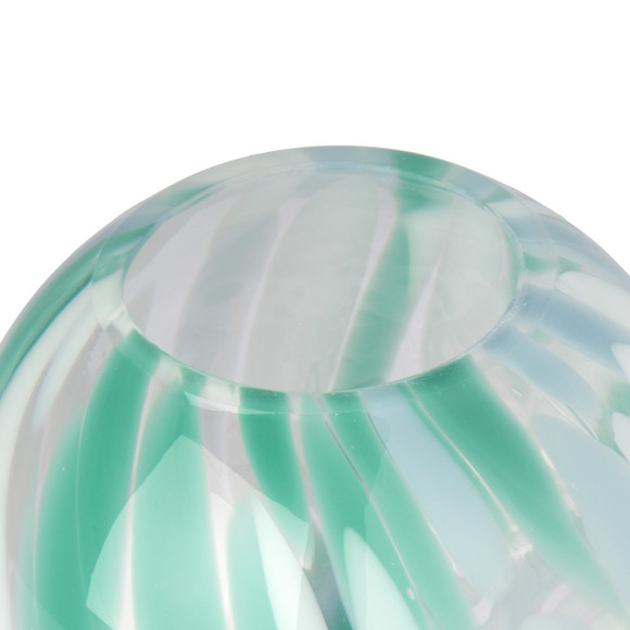 Glasvase mit Farbakzenten