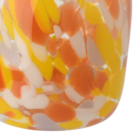 Glasvase mit Farbakzenten