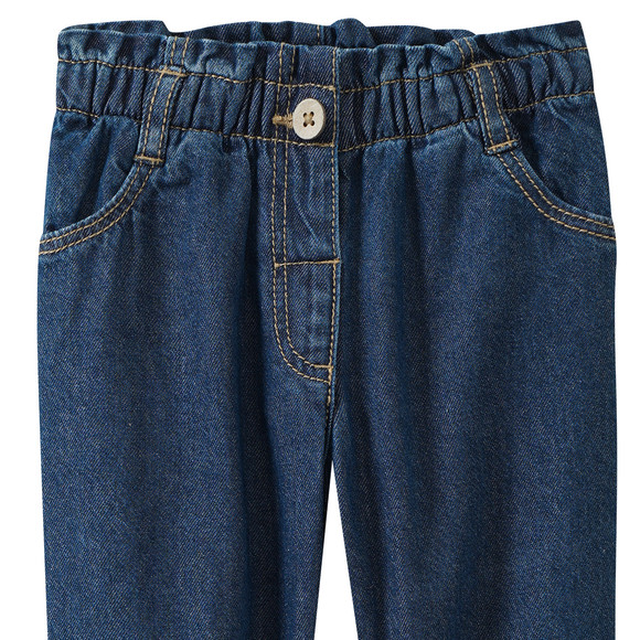 Baby Paperbag-Jeans mit Used-Waschung