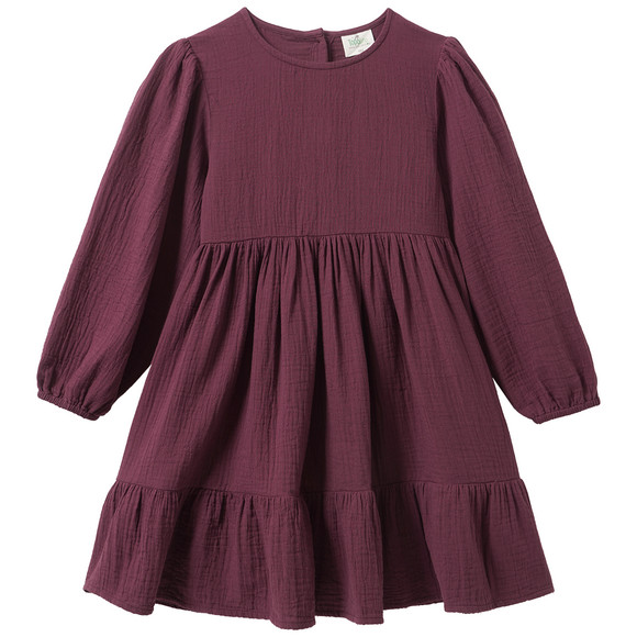 Mädchen Musselin-Kleid mit Volant
