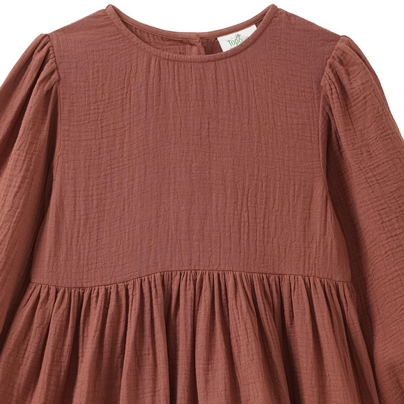 Mädchen Musselin-Kleid mit Volant
