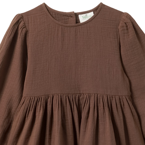 Mädchen Musselin-Kleid mit Volant