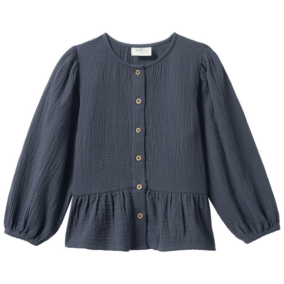 Mädchen Musselin-Bluse mit Volant