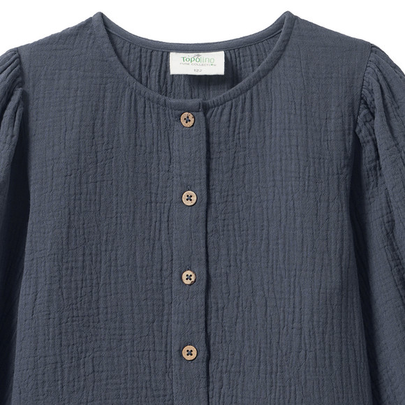 Mädchen Musselin-Bluse mit Volant