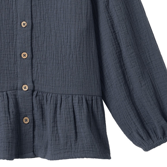 Mädchen Musselin-Bluse mit Volant