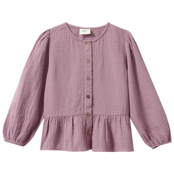 Mädchen Musselin-Bluse mit Volant