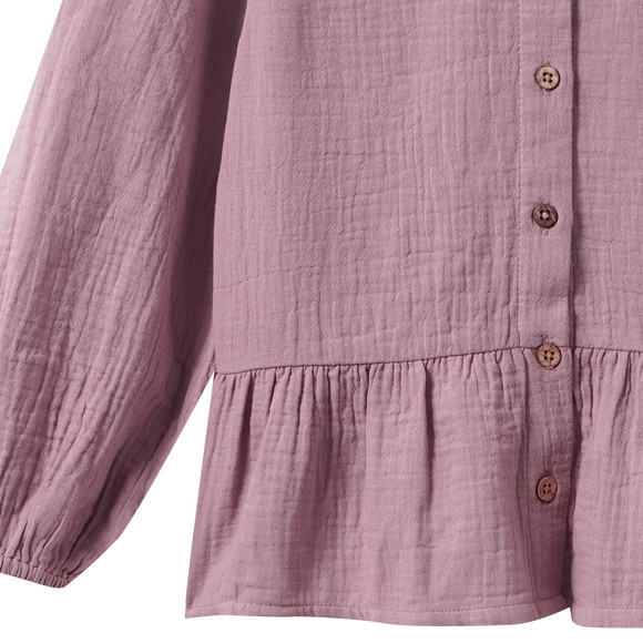 Mädchen Musselin-Bluse mit Volant