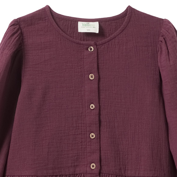 Mädchen Musselin-Bluse mit Volant