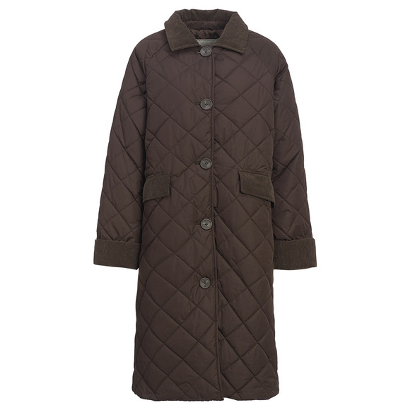 Damen Steppmantel mit Corddetails