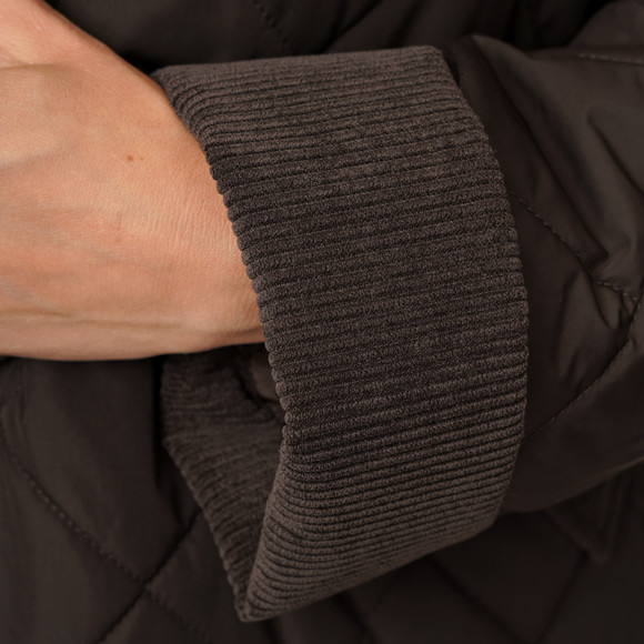 Damen Steppmantel mit Corddetails
