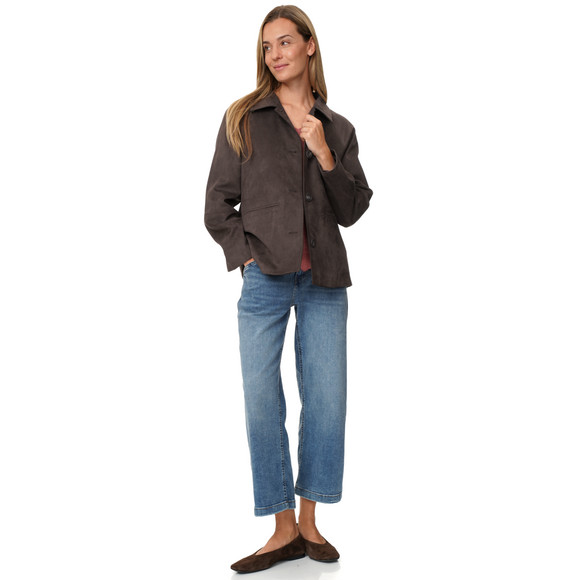 Damen Jacke in Veloursleder-Optik