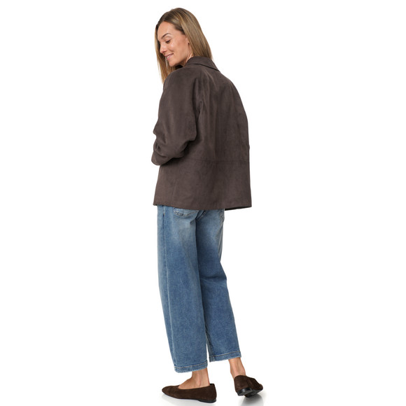 Damen Jacke in Veloursleder-Optik