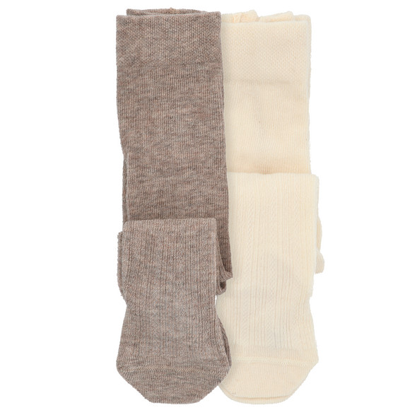 2 Baby Strumpfhosen mit Ajour-Muster