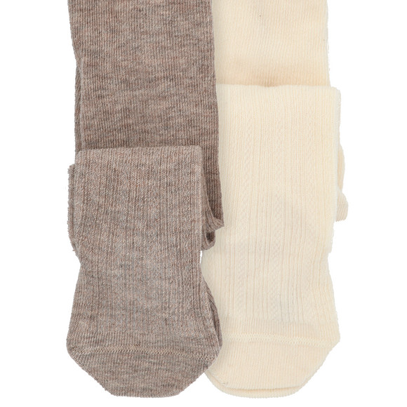 2 Baby Strumpfhosen mit Ajour-Muster