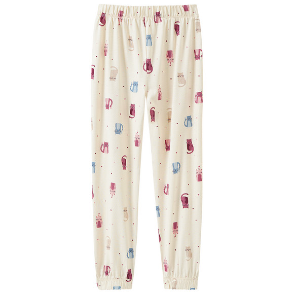 Mädchen Schlafanzug mit Katzen-Motiven