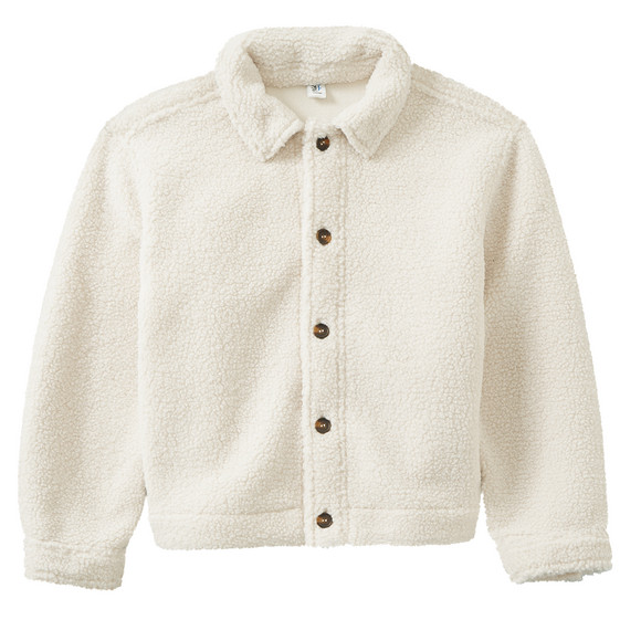 Jungen Teddyjacke mit Knopfleiste