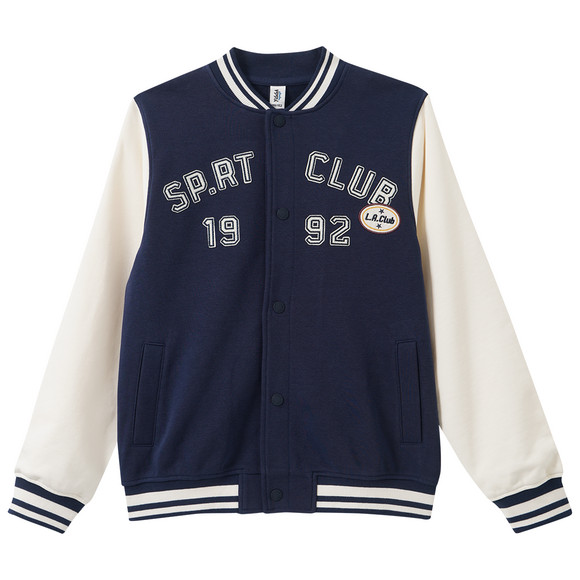 Jongenscollegejas van sweatshirtstof