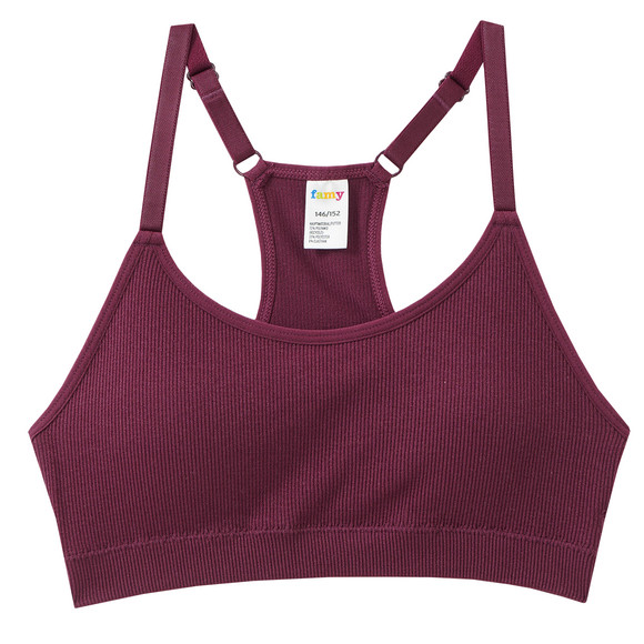 2 Mädchen Seamless-Bustiers mit Pads
