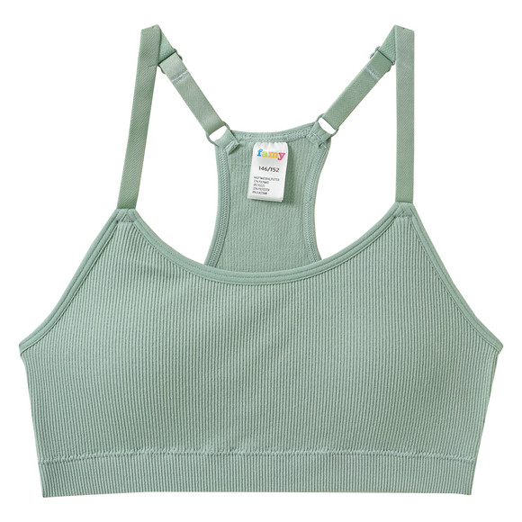 2 Mädchen Seamless-Bustiers mit Pads