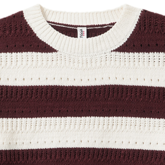 Mädchen Pullover mit Blockstreifen