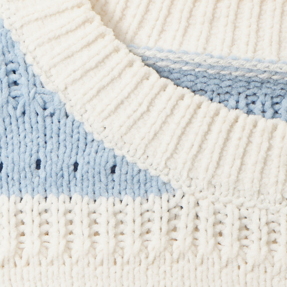 Mädchen Pullover mit Blockstreifen