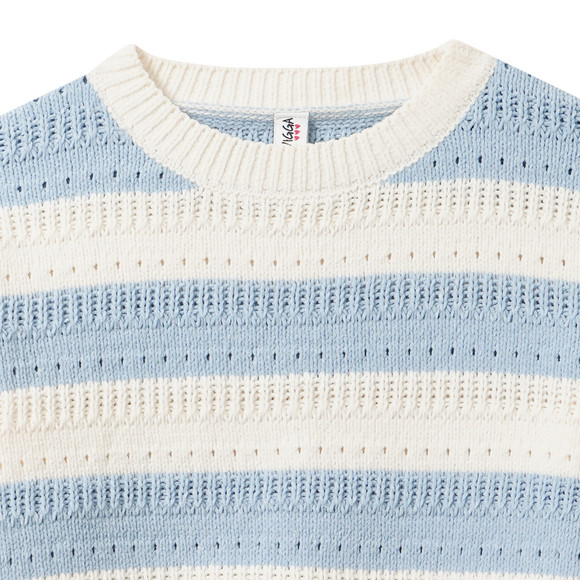 Mädchen Pullover mit Blockstreifen