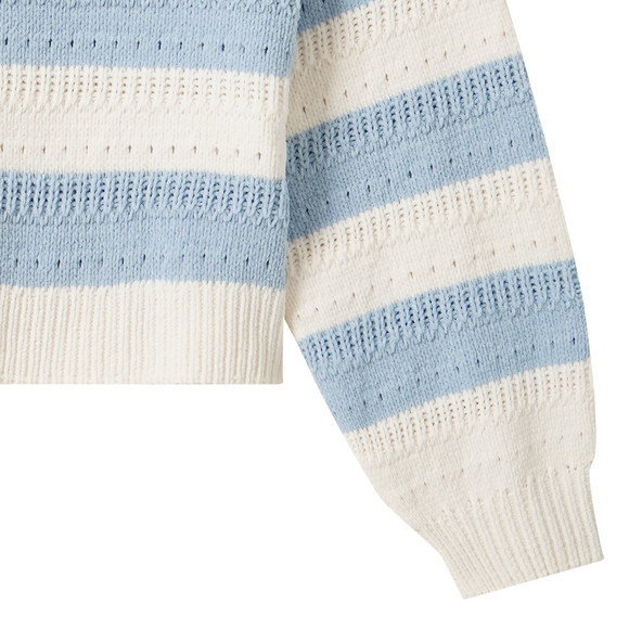 Mädchen Pullover mit Blockstreifen
