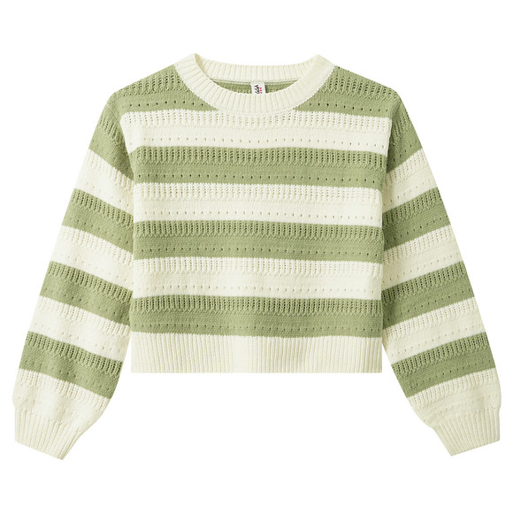 Mädchen Pullover mit Blockstreifen
