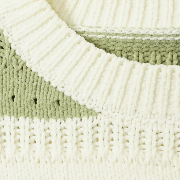 Mädchen Pullover mit Blockstreifen