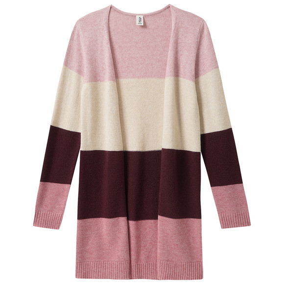 Mädchen Strickjacke mit Blockstreifen