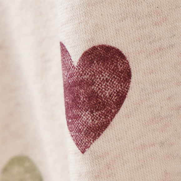 Mädchen Sweatshirt mit Herz-Allover